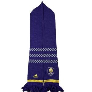 Adidas Unisex One Size Purple Knit MLS Club Orlando‎ City SC Soccer Scarf NWT